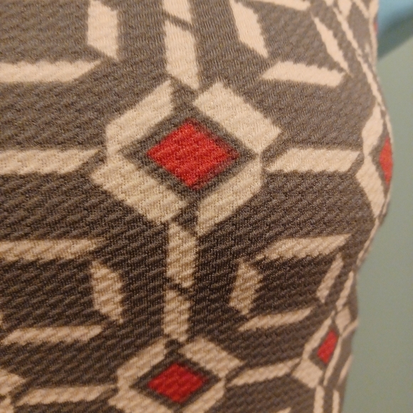 Stitch Fix Pixley Brand Dress Geometrical Design Gray Pink Cream Size Large - Picture 3 of 9